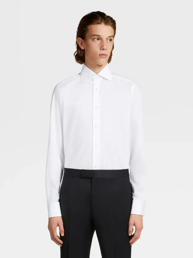 Trofeo Cotton French Cuff Shirt | White