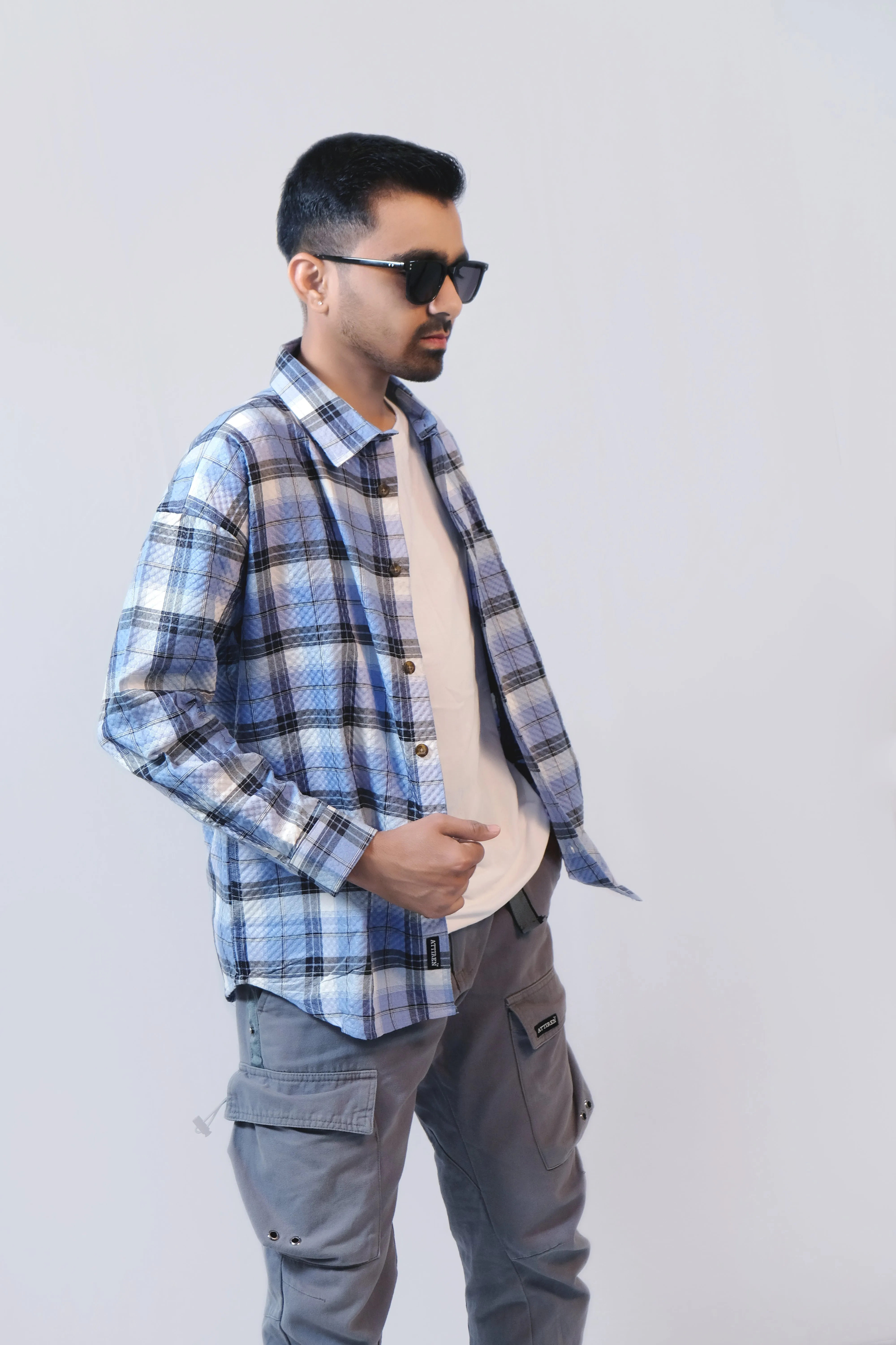 Unisex Relaxed Fit Oversized Checked Shirt