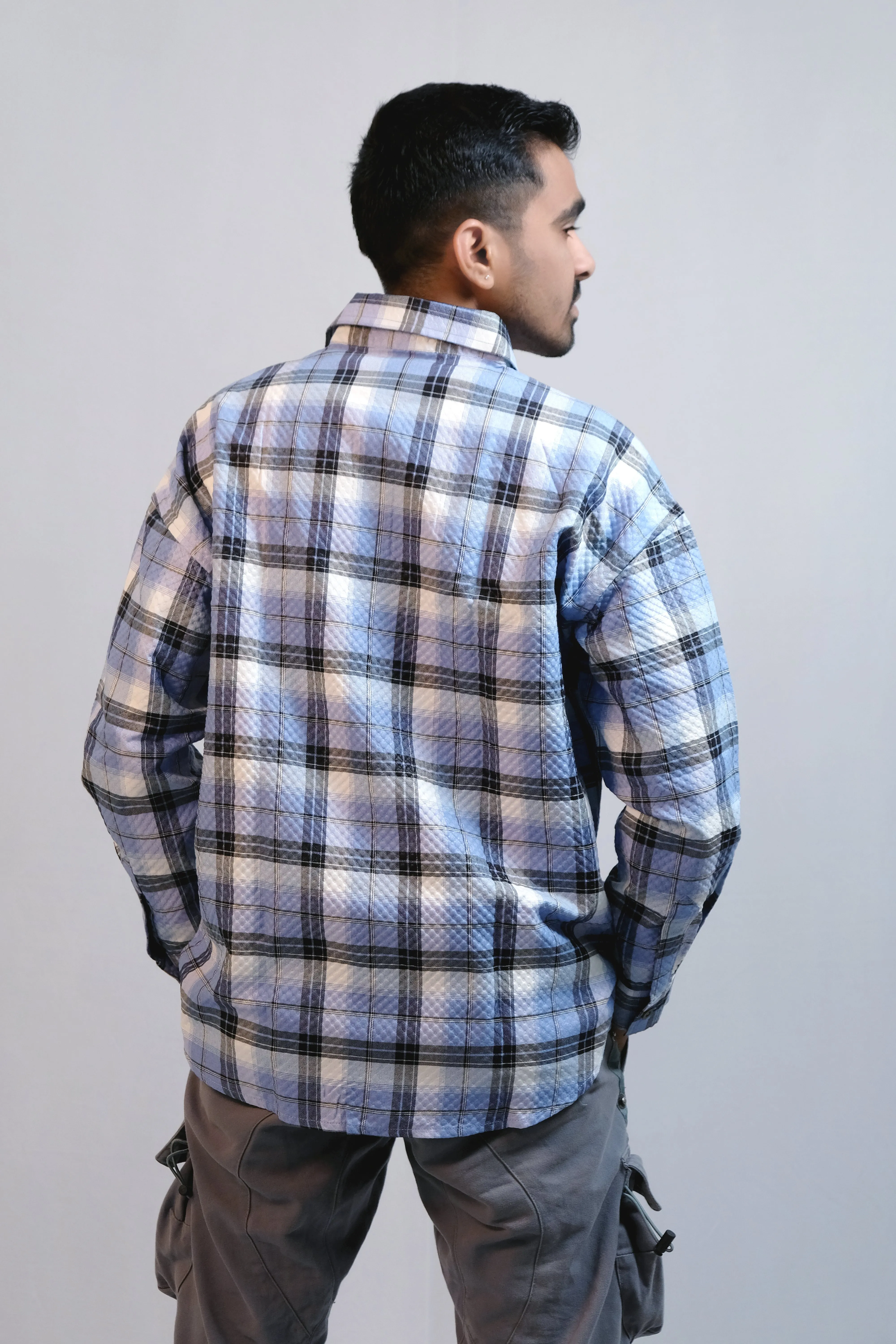 Unisex Relaxed Fit Oversized Checked Shirt