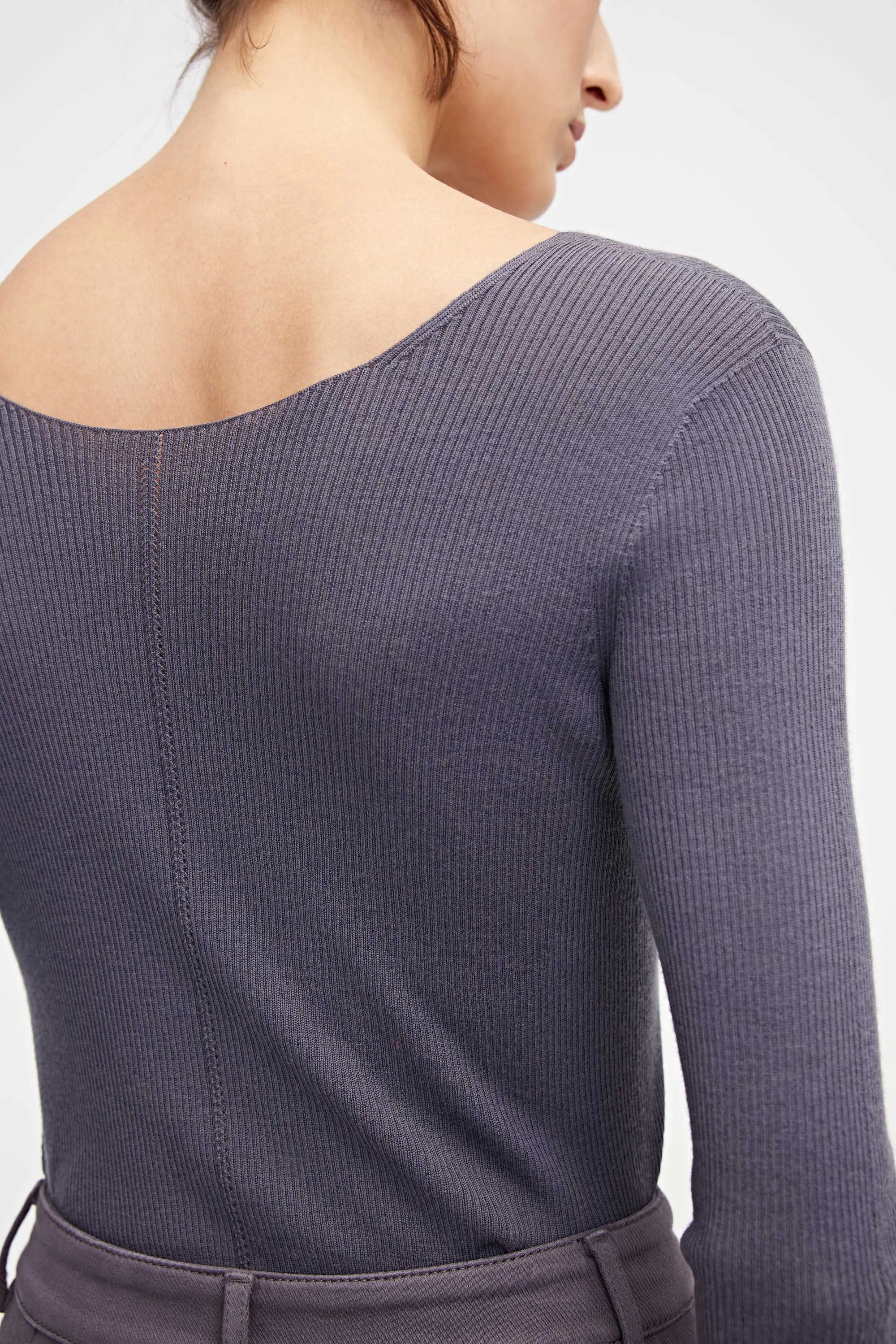 Washable Wool V-Neck Sweater