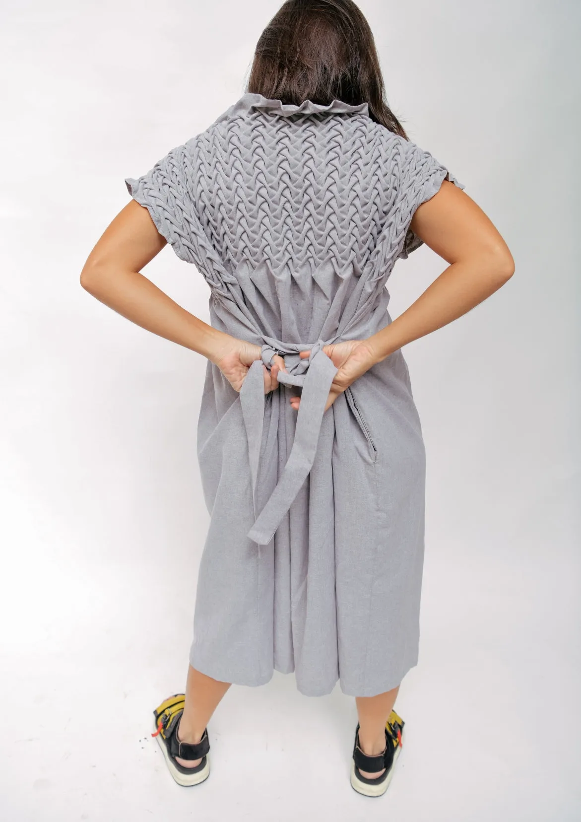 waves dress - gray