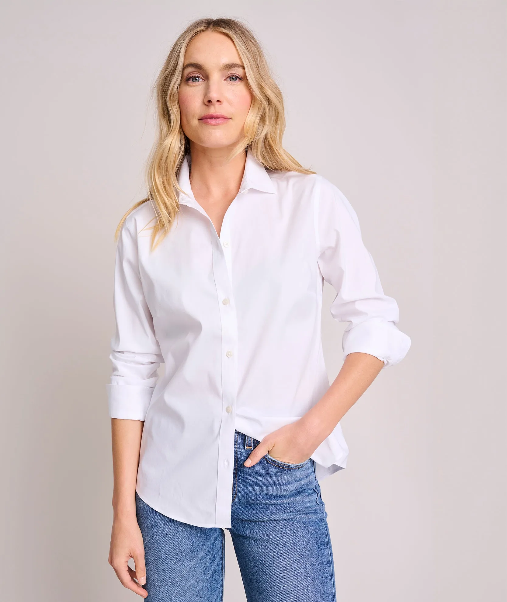 Wrinkle-Free Stretch Cotton Bella Shirt