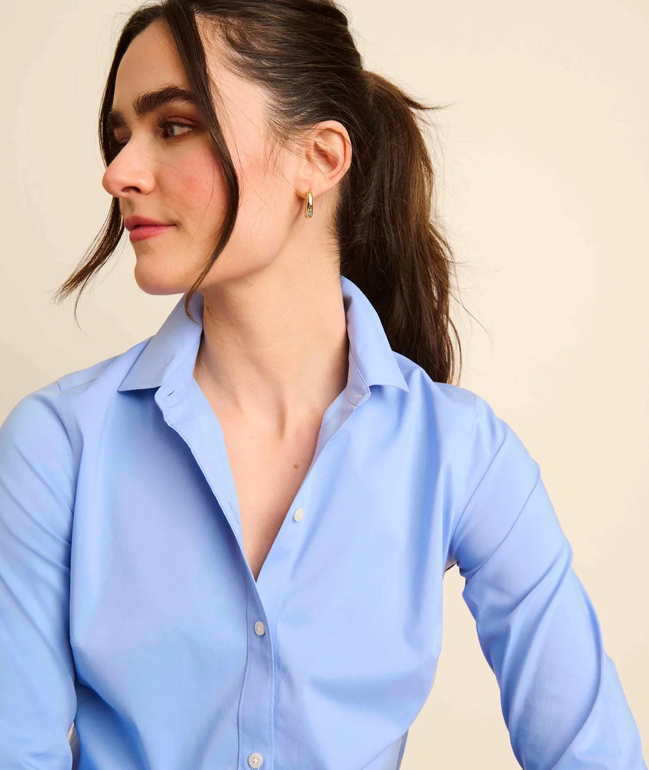 Wrinkle-Free Stretch Cotton Bella Shirt